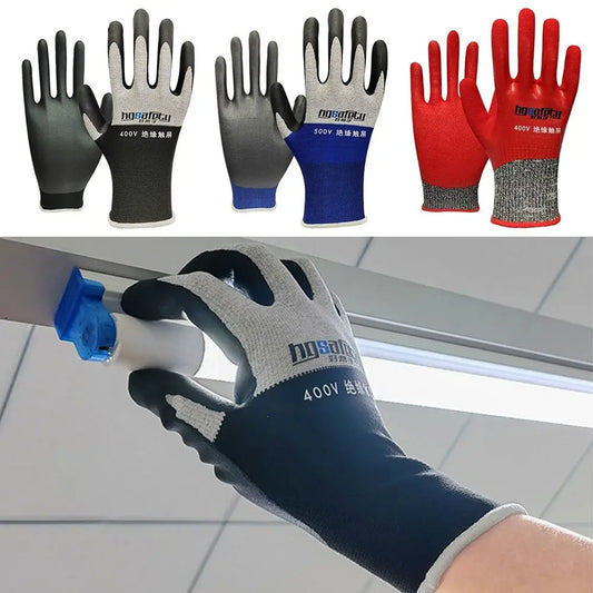 Nitril-Elektriker-Isolierhandschuhe, ultradünn, ölbeständig, Touchscreen-Isolierhandschuh, hält Spannung 400 V/500 V stand