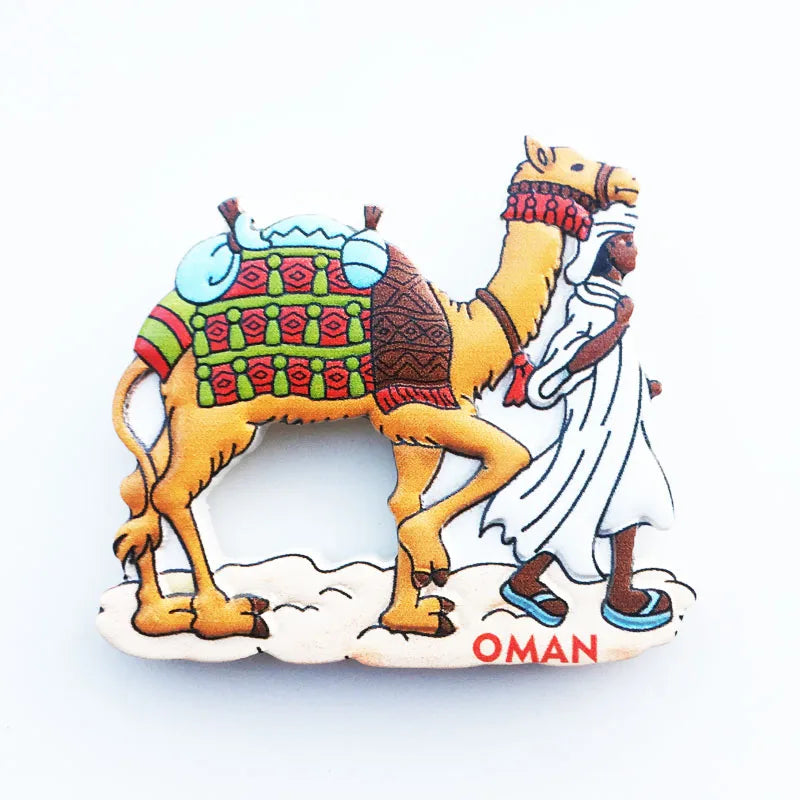 Asien Oman Touristen Souvenir Magnetischer Aufkleber Kühlschrank Magnetischer Kühlschrank Dekorationsartikel Kunsthandwerk Geschenke
