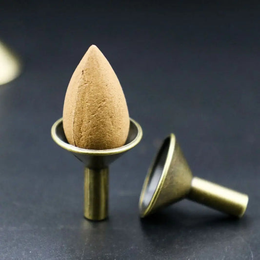 Alloy Craft Rückfluss-Räucherstäbchenhalter, kleiner antiker Mini-Räucherstäbchenhalter, Kunsthandwerk, Duftbasis, Büro
