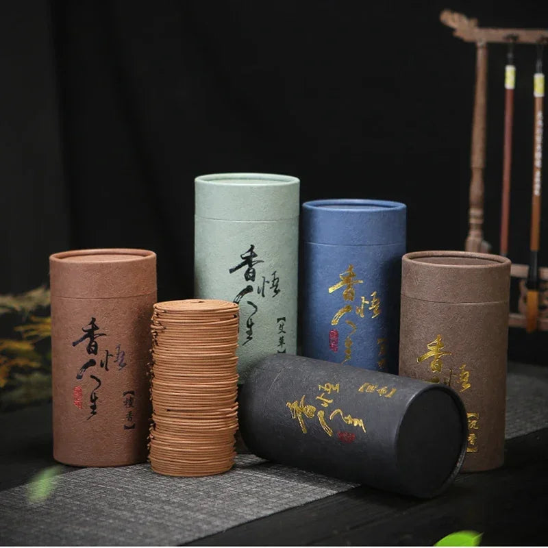 Natürliche Handgemachte Sandelholz Räucherstäbchen Coils – Aromatherapie für Küche, WC, Schlafzimmer, Badezimmer, Antiseptisch, Erfrischend, 120 Platten/Box