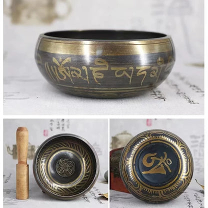 Tibetische Klangschale Klangheilung Therapie Instrumente Yoga Meditation Massage Handgemachte Chanting Schale Buddhistische Religion Zubehör