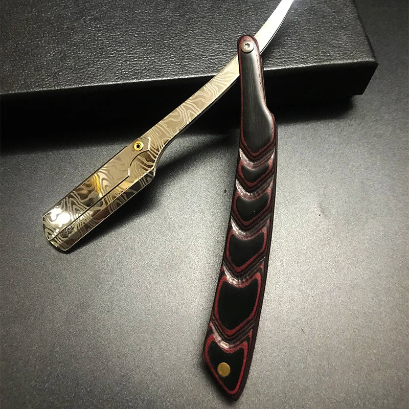 Herren Handrasierer, Klinge aus Edelstahl, Klappbarer Barber Rasiermesser, zum Rasieren und Bartpflege.