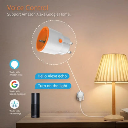 Tuya Smart Zigbee 3,0 Power Stecker 16A EU Steckdose Arbeitet Mit Alexa Und Tuya Hub Drahtlose Sprach Fernbedienung Alexa google Hause