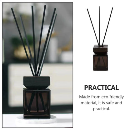 Aromatherapie Flasche Rattan Diffusor Container Kit leeres Glas ohne Feuer quadratische Duft feuerfreies Öl