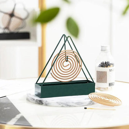 Kreativer Moskito-Spulenhalter mit Tablett Nordischer Stil Spirale Sommer Tag Eisen Mückenschutzmittel Räucherstäbchen Rack Platte Wohnkultur