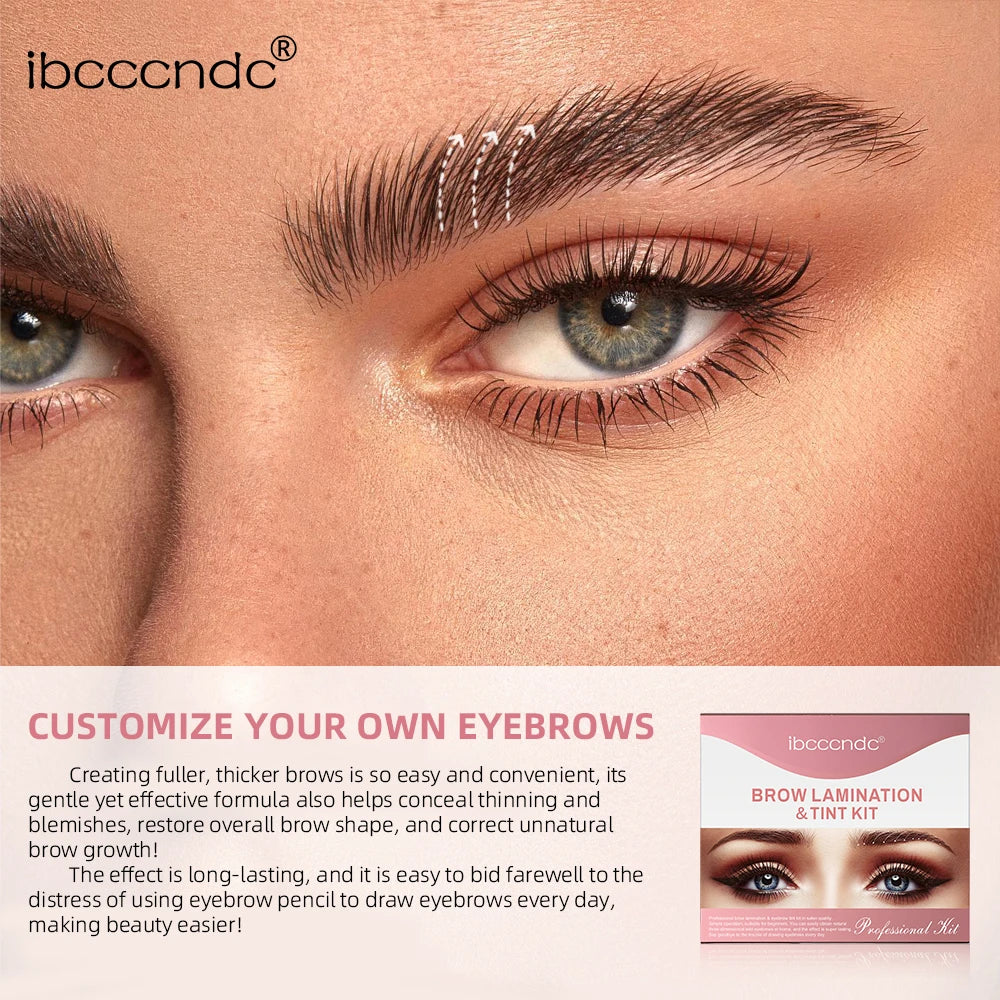 Semipermanentes Augenbrauen- oder Wimpernlifting- und Tönungsset, professionelles Brauenlaminieren, Wimpernlifting, Dauerwimpern, Färben, Augen-Make-up