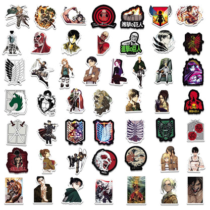 50pcs Attack on Titan Serie Graffiti Aufkleber Geeignet für Helme Desktop Wanddekoration DIY Aufkleber Pack Großhandel