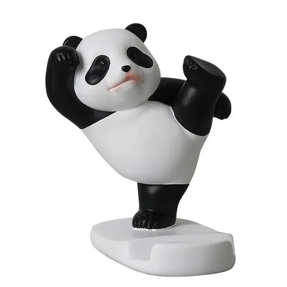 Panda Figuren für Interieur Universal Handy Ständer Halter Moderne Harz Skulptur Statue Home Office Schreibtisch Dekor