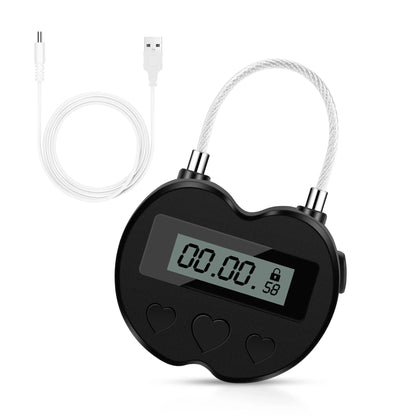 Smart Time Lock LCD-Display Zeitschloss Multifunktions-Reise-Elektronisches, wasserdichtes USB-wiederaufladbares temporäres Vorhängeschloss