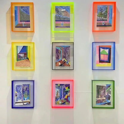 Buntes Acryl -Fotorahmen für Plakat, Kunstmalerei, Hochzeitsfoto -Display, Wohnzimmer Wand Dekorative Bilderrahmen