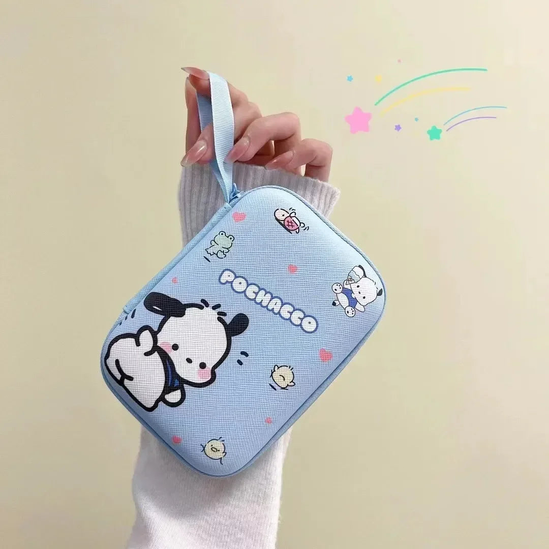 Sanrio Anime Rosa Hallo Kätzchen Mädchen Lippenstift Handy Kabel Ladegerät Bluetooth Kopfhörer Drop Case Pochacoos Geldbörse