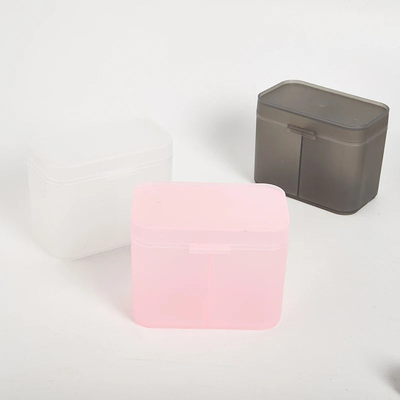 Wattepads Tupfer Nageltücher Make-up-Pinsel Organizer Aufbewahrungsbox Halter Container Case Unabhängiges Doppelfach