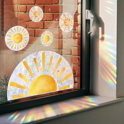 Regenbogen Sonne Fänger Fenster Glas Aufkleber Elektrostatische Wolke Wand Prismen Aufkleber für Zuhause Kinder Schlafzimmer Dekoration PVC Aufkleber