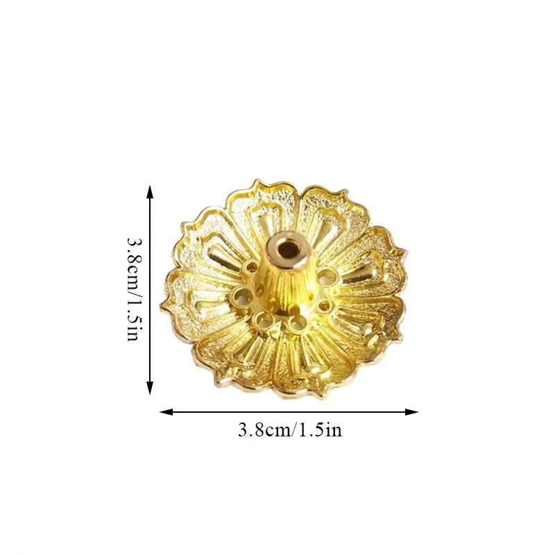 Legierung Lotus Weihrauch Burner Stick Halter Home Buddhismus Linie Weihrauchplatte Sandelholz Spulen Basis Tempel Zartes Wohnkultur