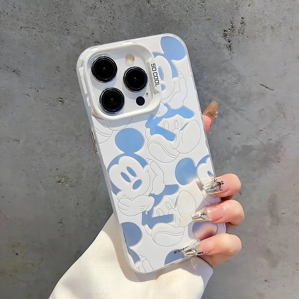 Disneys Mickey Minnie Smile Handyhülle für OPPO A16 A17 A18 A31 A37 A38 A55 A57 A58 A74 A76 A78 A94 4G 5G Matte stoßfeste Abdeckung