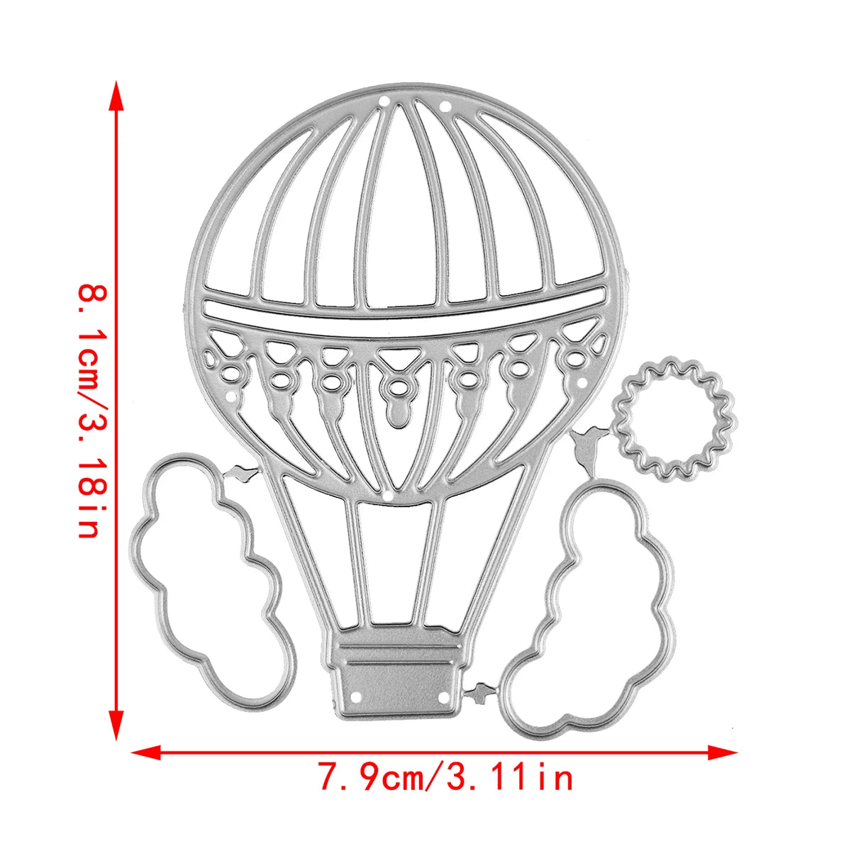 Heißluftballon Regenbogen Schnur Blatt Weihnachtsbaum DIY Scrapbooking Vorlage Form Prägung Stanzformen