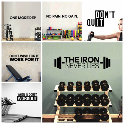 1 stück Fitness Aufkleber Gym Dekoration Diy Vinyl Selbstklebende Kunst Aufkleber für Fitnessräume Dekor Gym Aufkleber Wandtattoo Tapete