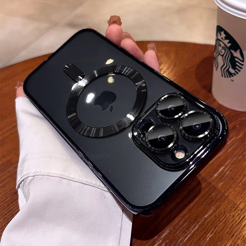 Plating-Soft-TPU-Full-Lens-Protect-Case-for-iPhone-15-14-13-12-11-Pro-Max-Plus-Magsafe-Magnetic-Wireless-Charging-Clear-Cover