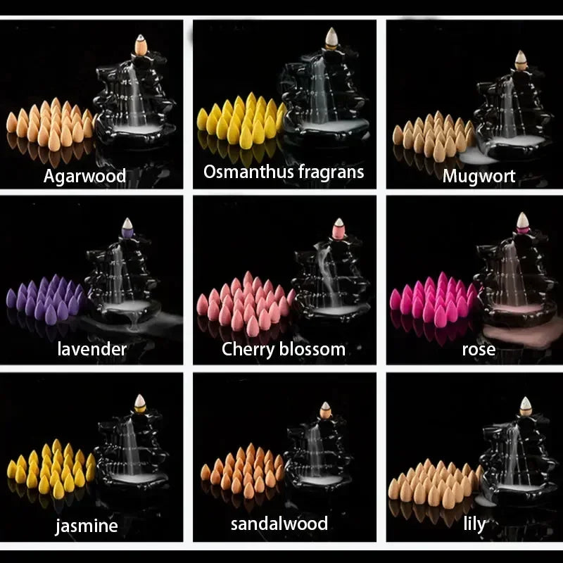 Sandelholz Adlerholz fließt zurück Weihrauch, beobachten Sie den Stream Cloud Tower Weihrauch für die Aromatherapie-Reinigung im Innenbereich