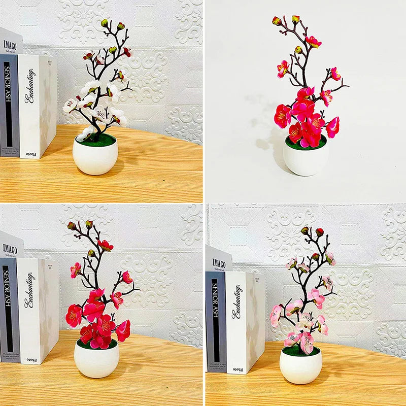30 cm Künstliche Pflanzen Bonsai, Kleiner Baum, Simulationspflanze im Topf, Kunstblumen, Tischdekoration, Topf-Ornamente für Heimdekoration, Hotel- und Gartendekoration