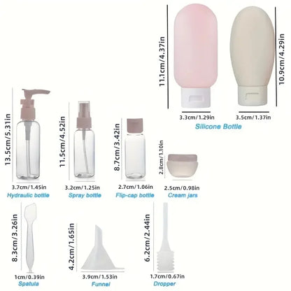 Reise Flüssigkeit Behälter Tragbares Werkzeug Parfüm Flasche Set Nachfüllbare Spray Lotion Shampoo Dusche Tube Abfüllung Nachfüllung Kosmetik