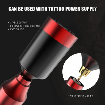Neue komplette Wireless Tattoo Kit Tattoo Pen mit 1500mAh LED Cordless Tattoo Netzteil und für Professiona Tattoo Artist