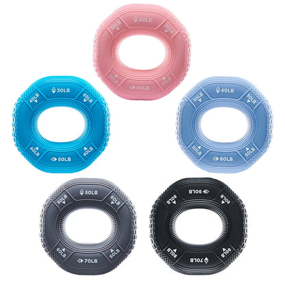 Silikon verstellbar 20-90LB Handgriff Arm Kraft Übung Greifring Fitness Gym Finger Unterarm Trainer Karpal Expander
