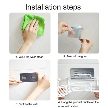 Wandregal Küche Organizer Regale Badezimmer Regal Ecke Eisen Dusche Caddy Aufbewahrungsregal Shampoo Halter Badzubehör