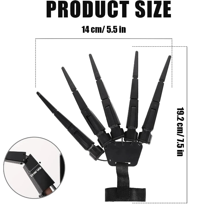 Halloween-gelenkige Finger: Gruselige falsche Finger, Skelett-Hand, Cosplay-Fingerhandschuh, realistische Horror-Geisterklaue, Requisite für Partydekoration.