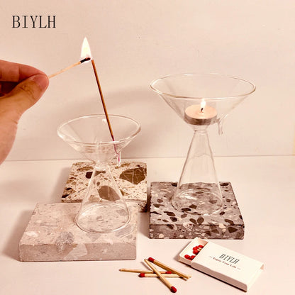 Biylh Aromatherapie Stick Basis Glaskerzenhalter Home Dekoration Duft Kerzenurlaub Romantische Atmosphäre Ornamente Geschenke
