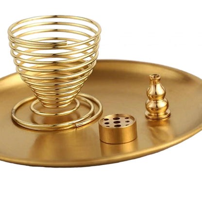 Weihrauch Burne Halter mit Halter und Tablett Schreibtisch Dekor 4 in 1 Räucherstäbchen für Räucherstäbchen Spule Weihrauch Home Kamin Yoga