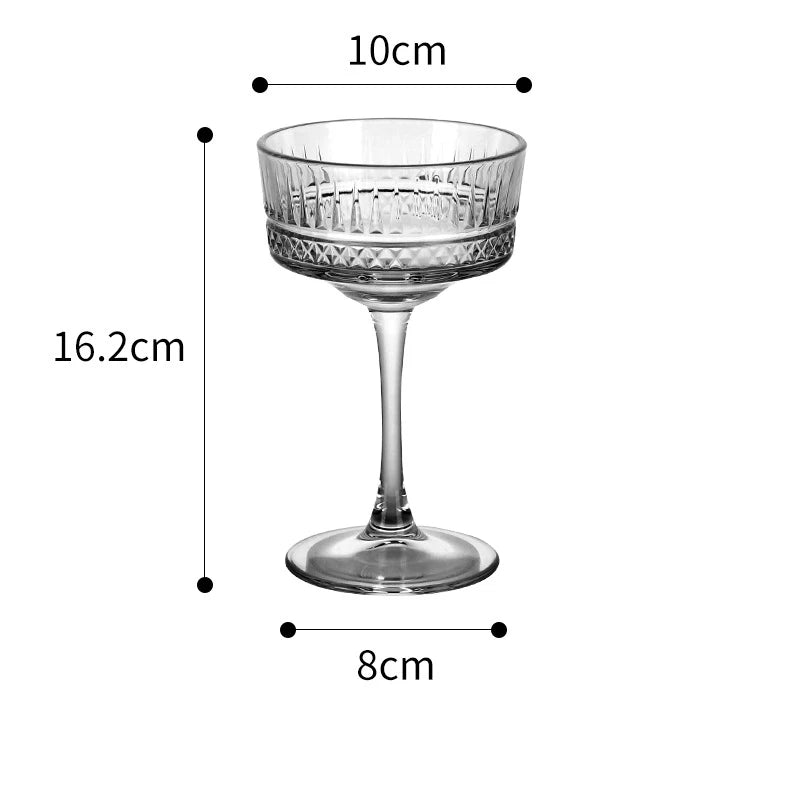 2 Stück Wellenform Glasbecher – Kreative Martini-Gläser, 300 Ml, Aus Borosilikatglas