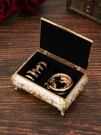 Europäische Rose Schmuckschatulle Licht Luxus kreative Schmuckschatulle Hochzeit High-End-Dekoration Valentinstag Ring Halskette Aufbewahrung box