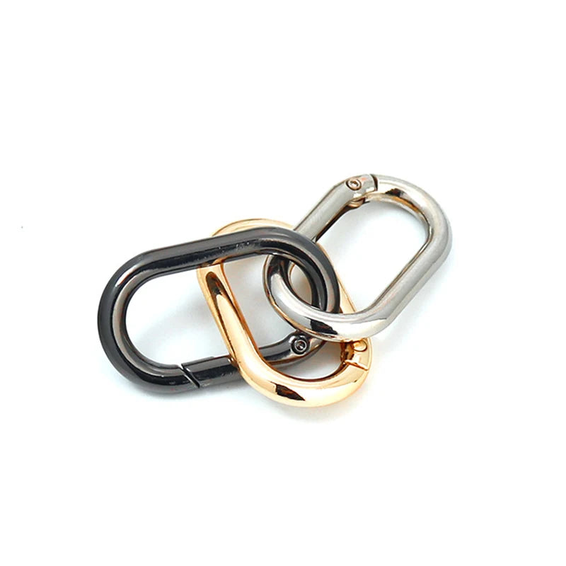 Oval Spring O Ring Ledertasche Handtasche Riemen Schnalle Verbinden Schlüsselanhänger Anhänger Hundehalsband Druckknopfverschluss Karabiner DIY Tasche Zubehör