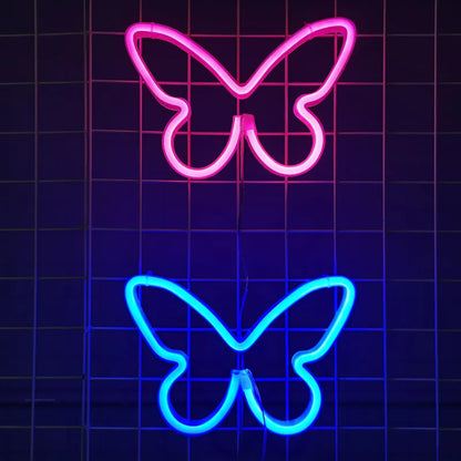 Schmetterling LED Neon Licht Leuchtende Weihnachtsdekoration Neonlampe Für Zuhause Wohnzimmer Party Wanddekoration Festival Erwachsene Kind Geschenk
