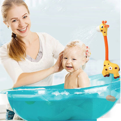 Giraffe Elektrischer Spray Wasserspritzer Sprinkler Baby Badespielzeug Badewanne Dusche Pool Badezimmerspielzeug für Kleinkinder Babys Kleinkinder Geschenke