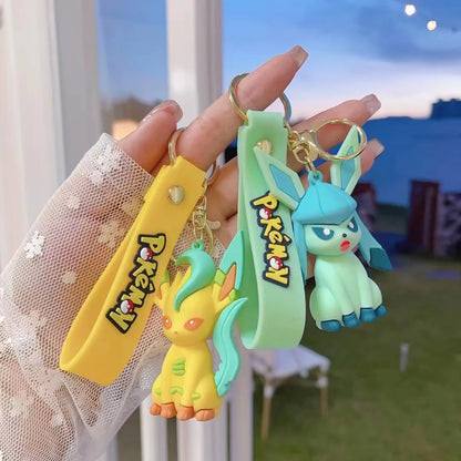Pokemon Pikachu Schlüsselanhänger Charge Anhänger Pokemon Schlüsselanhänger Niedliche Puppe Tasche Auto Anhänger für Geburtstag Kinder Geschenk Spielzeug Charm Bulk Kürbis