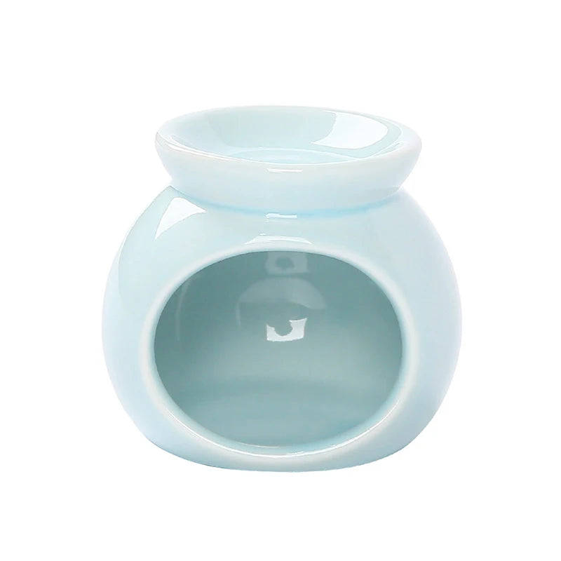 Porzellan Aroma Brenner Ätherisches Öl Furance Mini Kerzenhalter Einfarbig Keramik Kunsthandwerk Duft Artikel Wohnzimmer Wohnkultur