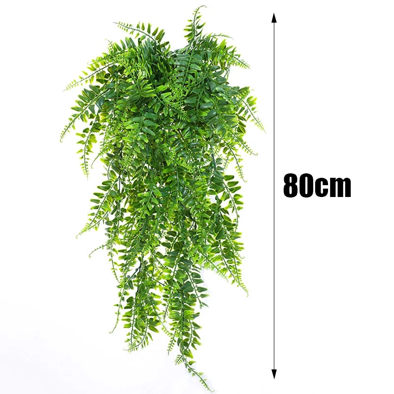 3/1pcsArtificial Plant Vine Home Decoration Hanging Plastic Leaf Grass Garland Outdoor Wedding Party Decorations Fake Rattan Ivy