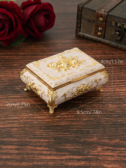 Europäische Rose Schmuckschatulle Licht Luxus kreative Schmuckschatulle Hochzeit High-End-Dekoration Valentinstag Ring Halskette Aufbewahrung box