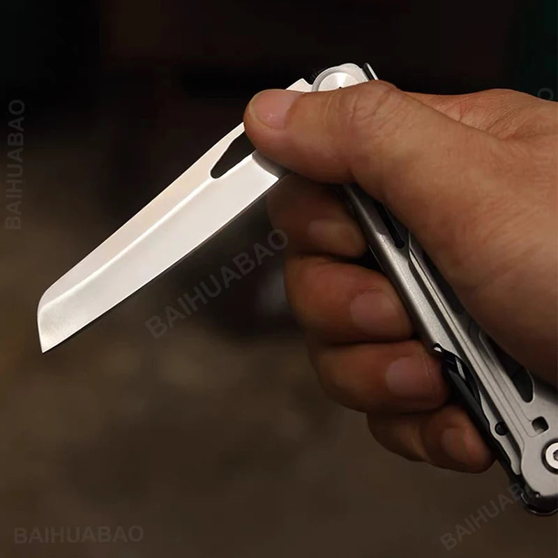 BHBT 9 in 1 Mini Multitool Klappmesser EDC Taktisches Camping Survival Tools Outdoor Taschenmesser Schere Schraubendreher