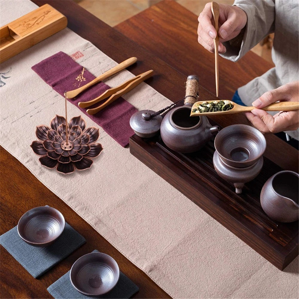 Vintage Lotus Duft Einsatz Faden Duft Räucherstäbchen Brenner Platte Lotus Halter Cucurbitar Duftende Sitzbasis Räucherstäbchen Clip