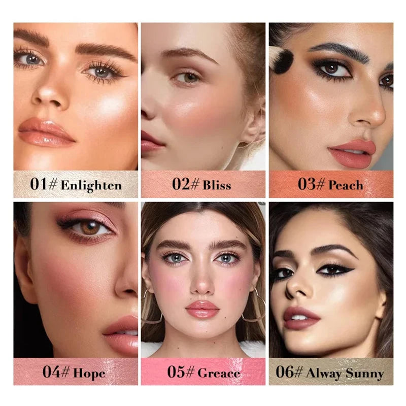 Neuer flüssiger Wangenrouge – Nährendes Rouge-Gel, Mehrzweck-Creme für Augen, Lippen, Make-up-Blush-Stick mit Schwamm-Applikator