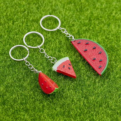 Mini-Wassermelone Schlüsselanhänger – Simulation von Obst, Wassermelonen-Food-Spielzeug-Modell, Schlüsselring, Auto-, Telefon- oder Taschenanhänger, Schmuckstück Geschenk
