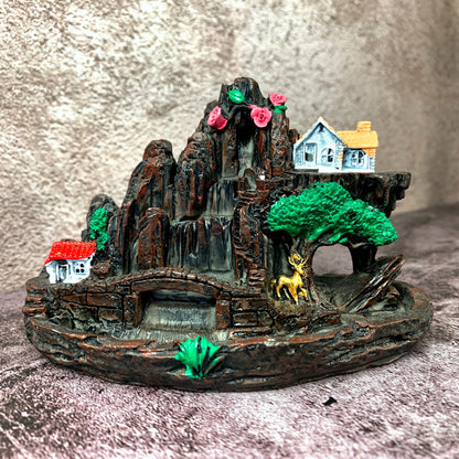 1 Stk. Harz-Rückfluss-Räuchergefäß – Feenberg Elegantes Reich, Räucherbrenner für Zuhause und Büro, dekoratives Räucherhalter-Ornament