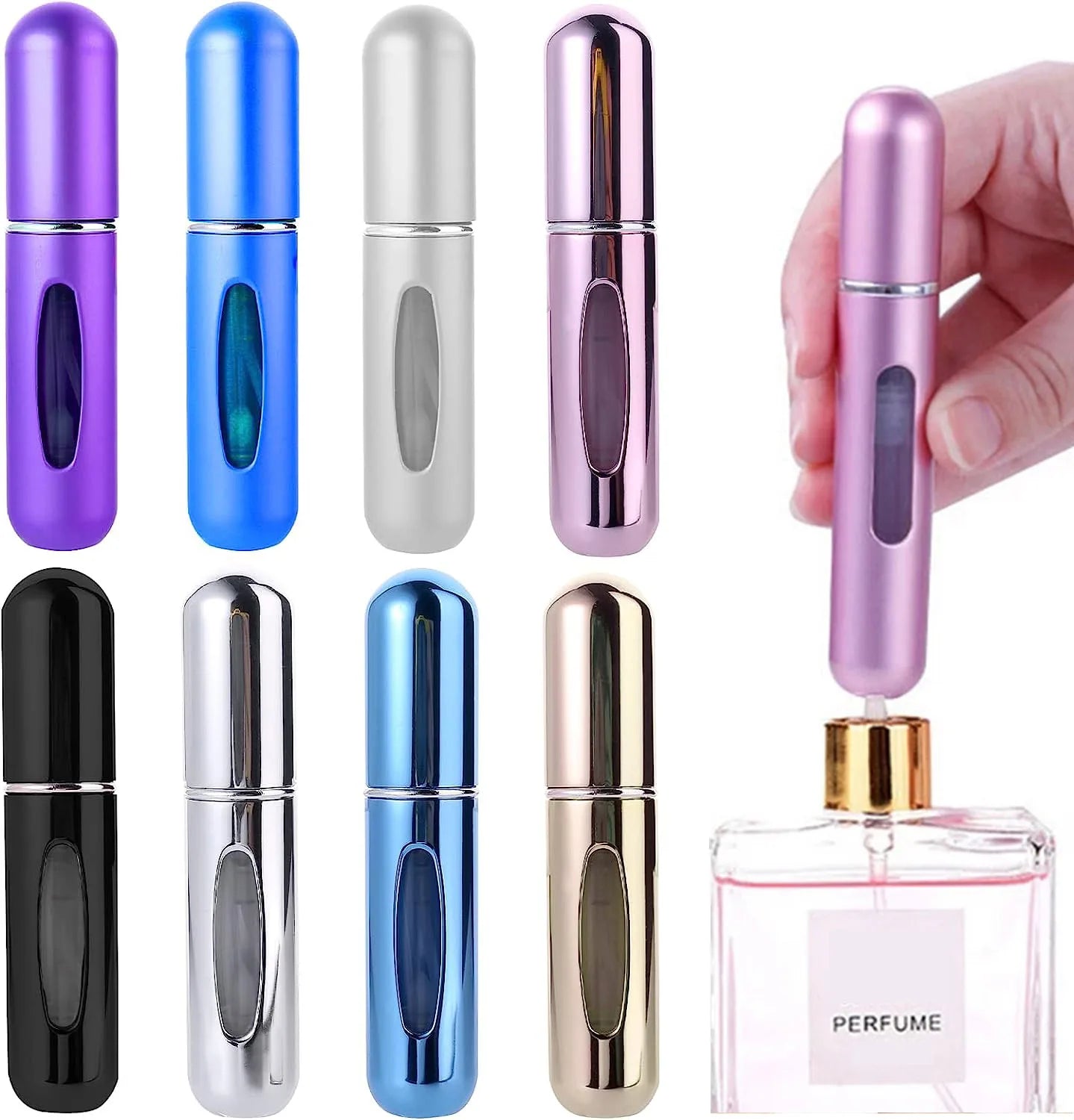 Nachfüllbare Mini-Parfümflasche Tragbare Kosmetikflasche Sprühflasche Zerstäuber Sprühbehälter Reise Nachfüllbare Flaschen 8ml / 5ml