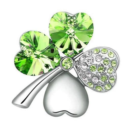 Crystal Four Leaf Clover Brosche Romantische Modeschmuckzubehör Charme Mädchen Liebhaber Geschenk Sommer Geburtstag Qualität Dropshipping