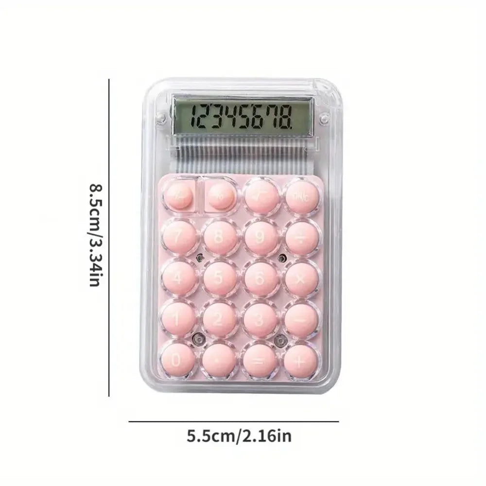 Transparenter Taschenrechner Elektronischer Desktop-Taschenrechner LCD-Display Mini-Taschenrechner Büro Student Test Kinder Geschenk Basic