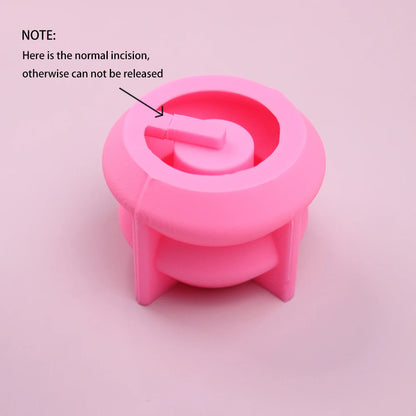 Silikonformzement Betonlampenhalter Schimmel einfache Hausform Schimmel Kiesegelformen für Gipslampenhalter Europäischer Stil