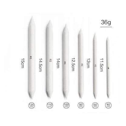 6 STÜCKE Künstler Mischen Papierstümpfe Tortillion Kunst Mixer Papier Schleifpapier Zeichnung Holzkohle Graphit Sketcking Tool